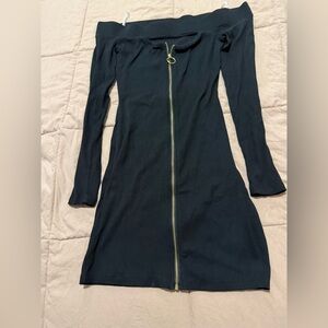 Guess Elegant Black Zipper Dress